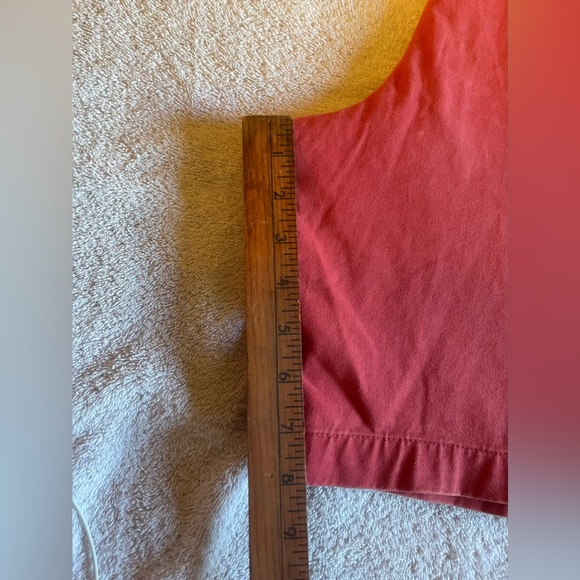 - Chaps Men’s Casual Flat Front Shorts 100% Cotton  Red Leaf in Color Size 42 - Picture 9 of 10